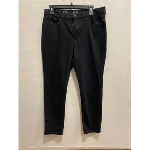 ANA A New Approach Women's Black High Rise Skinny Ankle Jeans Size 12